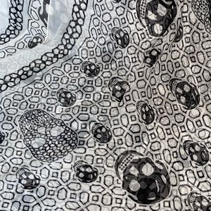Alexander McQueen Skull Silk Chiffon Scarf